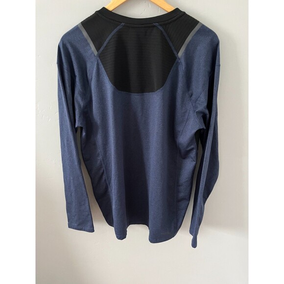 Spyder‎ Active Mens Medium Blue Long Sleeve Moisture Wicking Workout Shirt - Picture 2 of 5